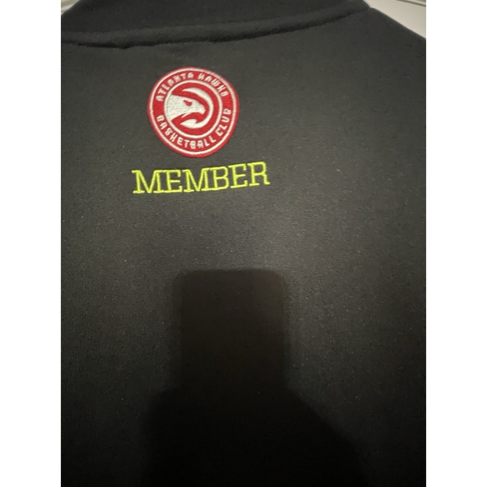 Adidas Atlanta Hawks Jacket Mens Large Lettermen Members Black Zip up NBA - Picture 4 of 5